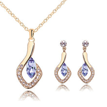 New Fashion Party jewelery sets for women Silver color small crystal Rhinestone necklace pendant earring Jewelry sets of african