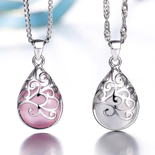 Silver plated pendants female models love the Trevi Fountain Moonlight Opal Fashion jewelry high quality jewelery